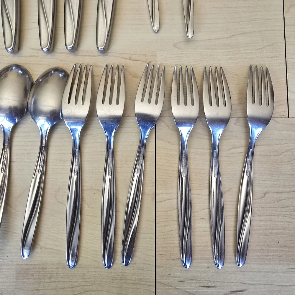 VTG 19pc FINLANDIA Stainless MCM‎ Flatware International Silver INSICO USA